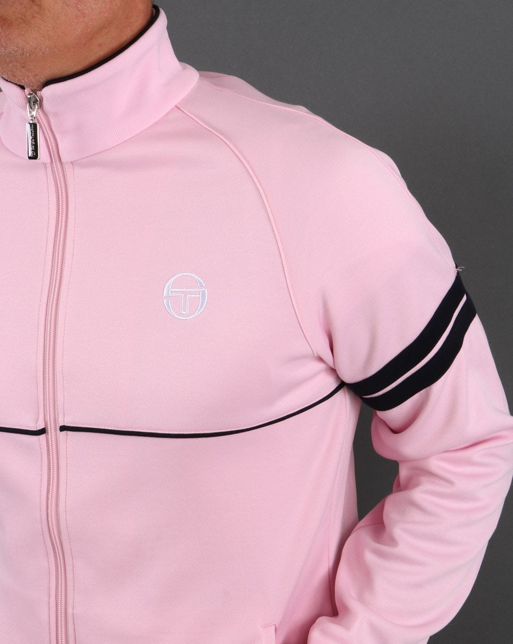 Sergio Tacchini Star Track Top Pink/Navy - Image 5