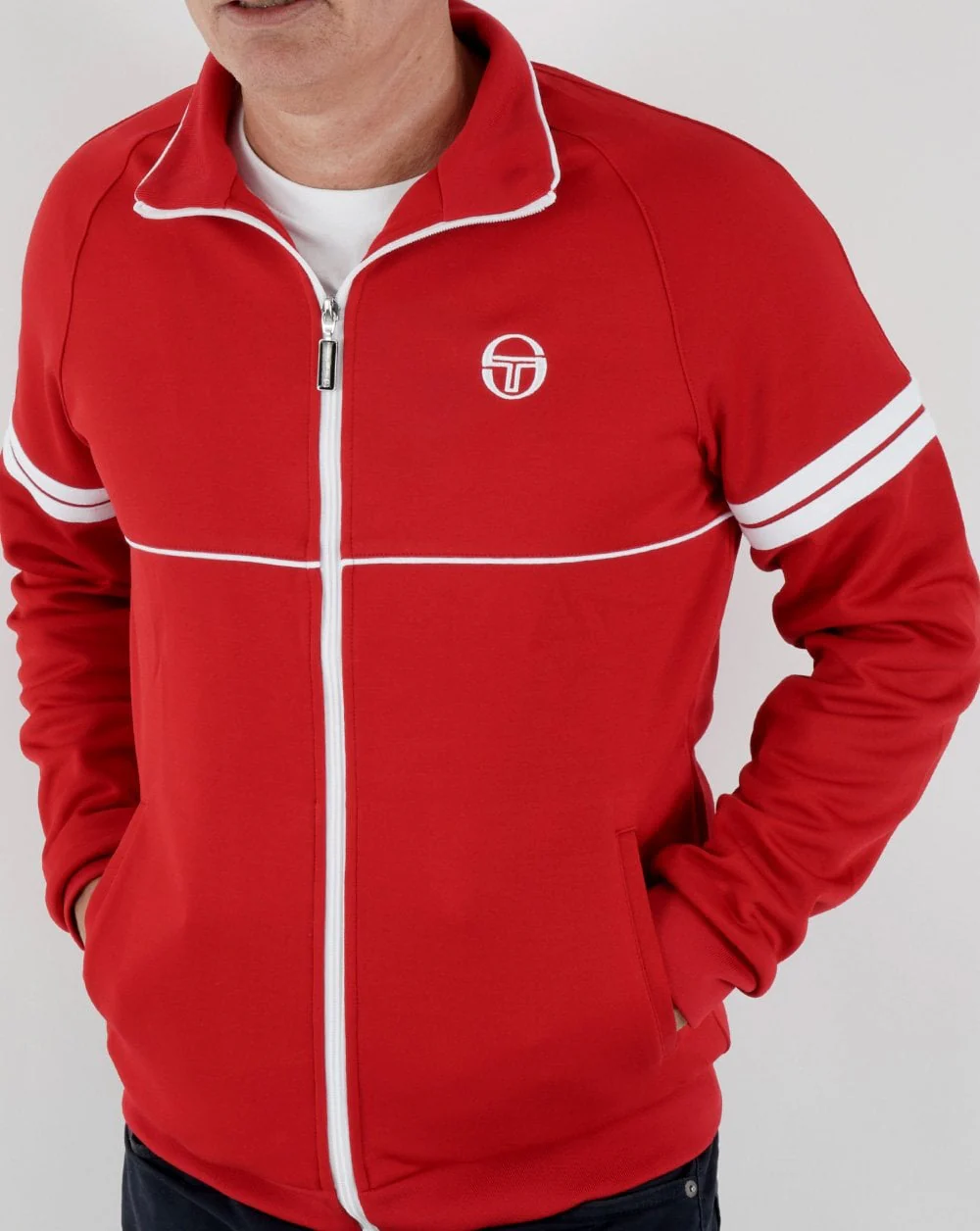 Sergio Tacchini Star Track Top Red/White - Image 4