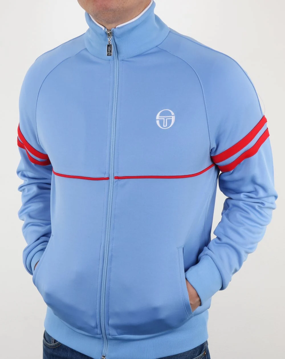 Sergio Tacchini Star Track Top Sky Blue/Red - Image 3