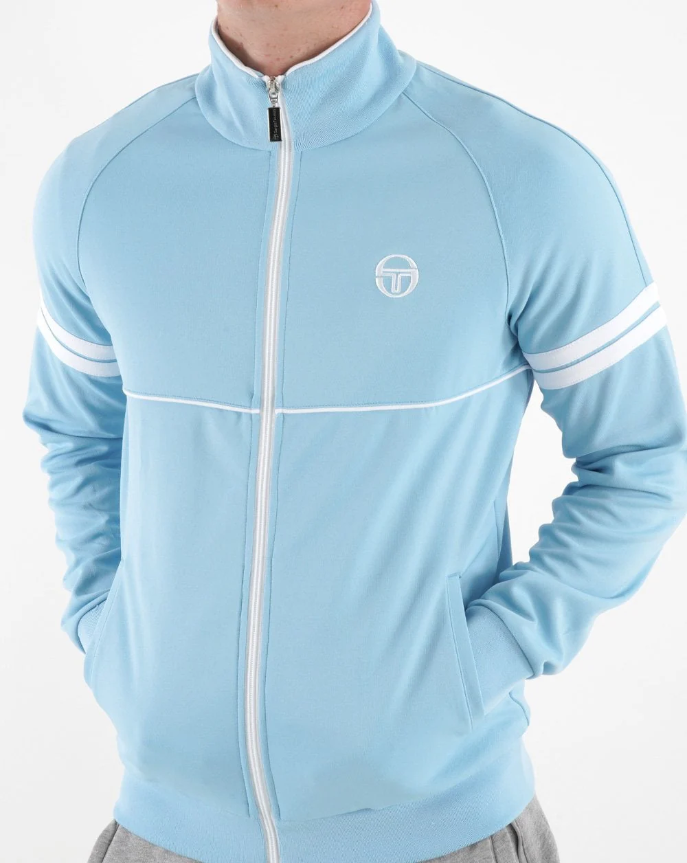 Sergio Tacchini Star Track Top Sky Blue/White - Image 4