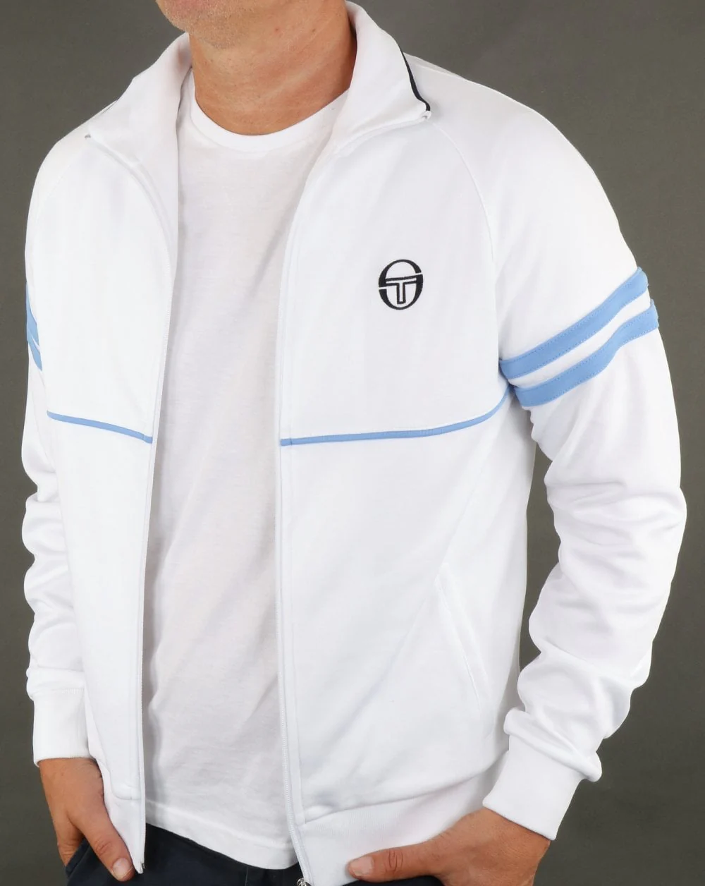 Sergio Tacchini Star Track Top White/Sky - Image 4