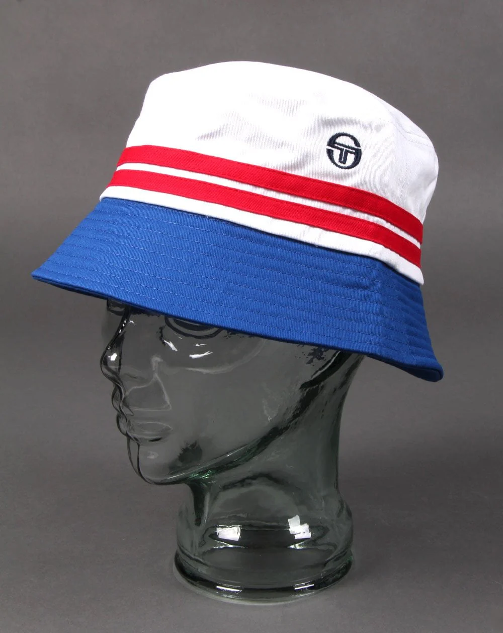 Sergio Tacchini Stonewoods Bucket Hat White/Royal Blue - Image 3