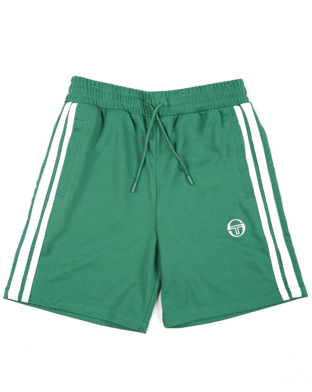 Sergio Tacchini Striped Casual Shorts Green/White