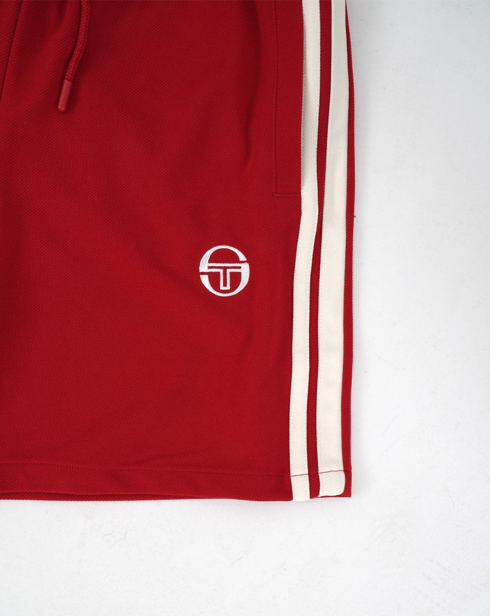 Sergio Tacchini Striped Casual Shorts Red - Image 2