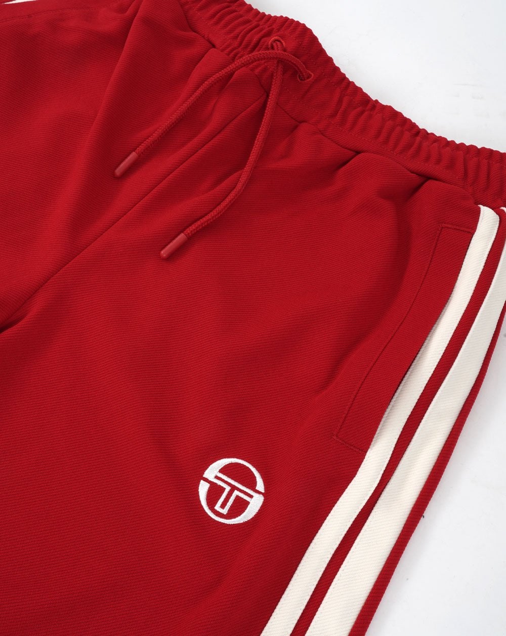 Sergio Tacchini Striped Casual Shorts Red - Image 3