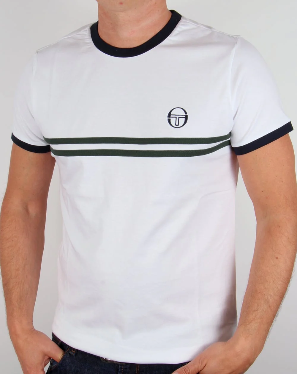 Sergio Tacchini Super Mac T-shirt White/Navy/Green