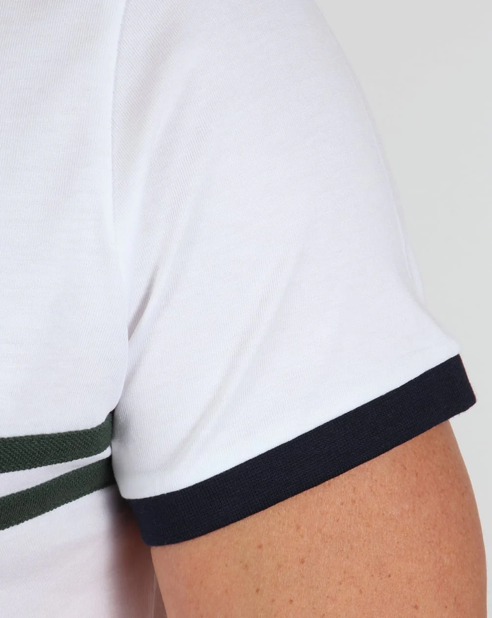 Sergio Tacchini Super Mac T-shirt White/Navy/Green - Image 3