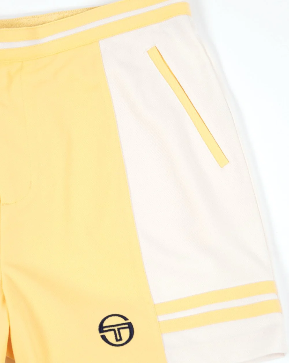 Sergio Tacchini Super MK2 Tennis Shorts Yellow/Gardenia - Image 2