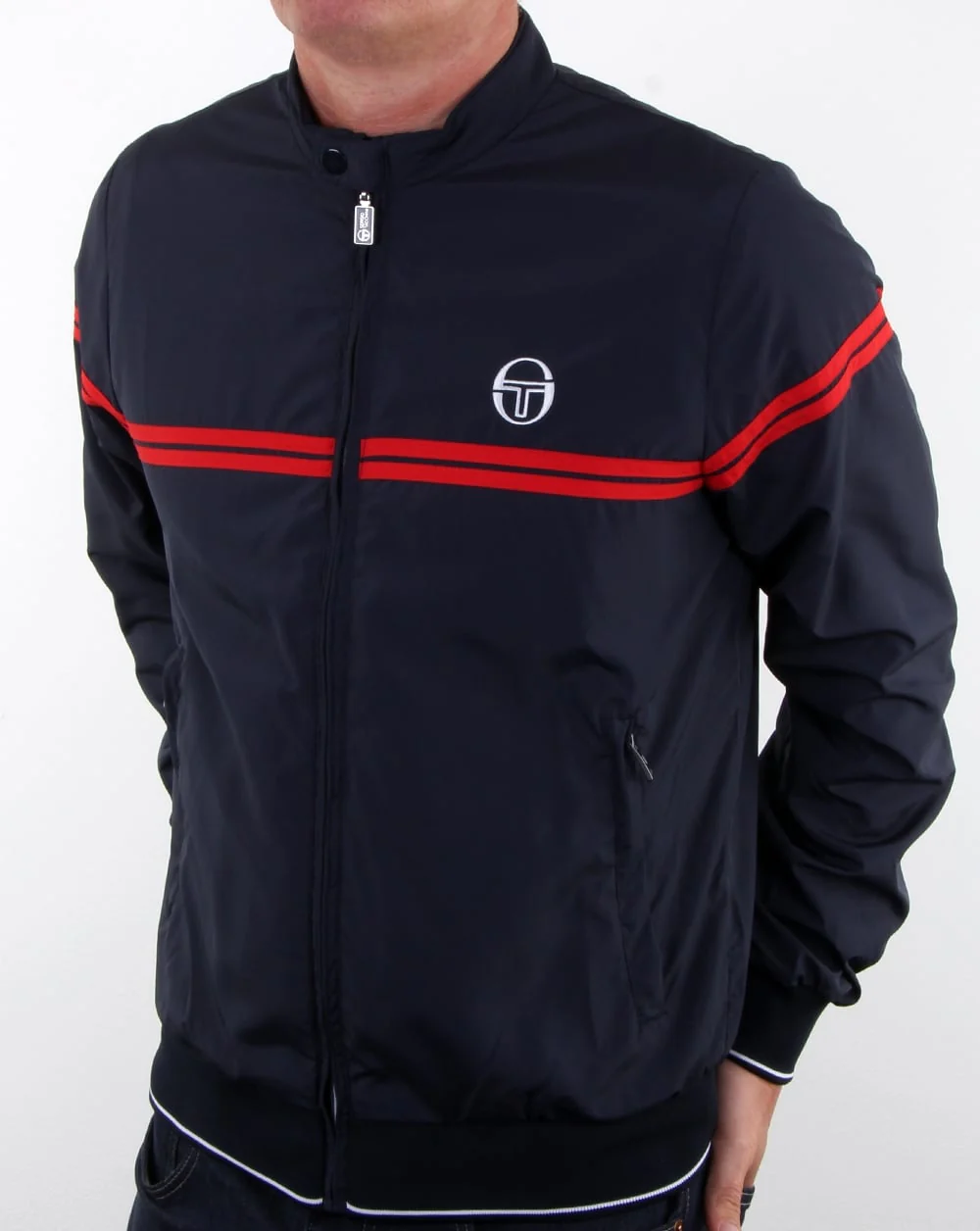 Sergio Tacchini Supermac Jacket Navy/red - Image 2