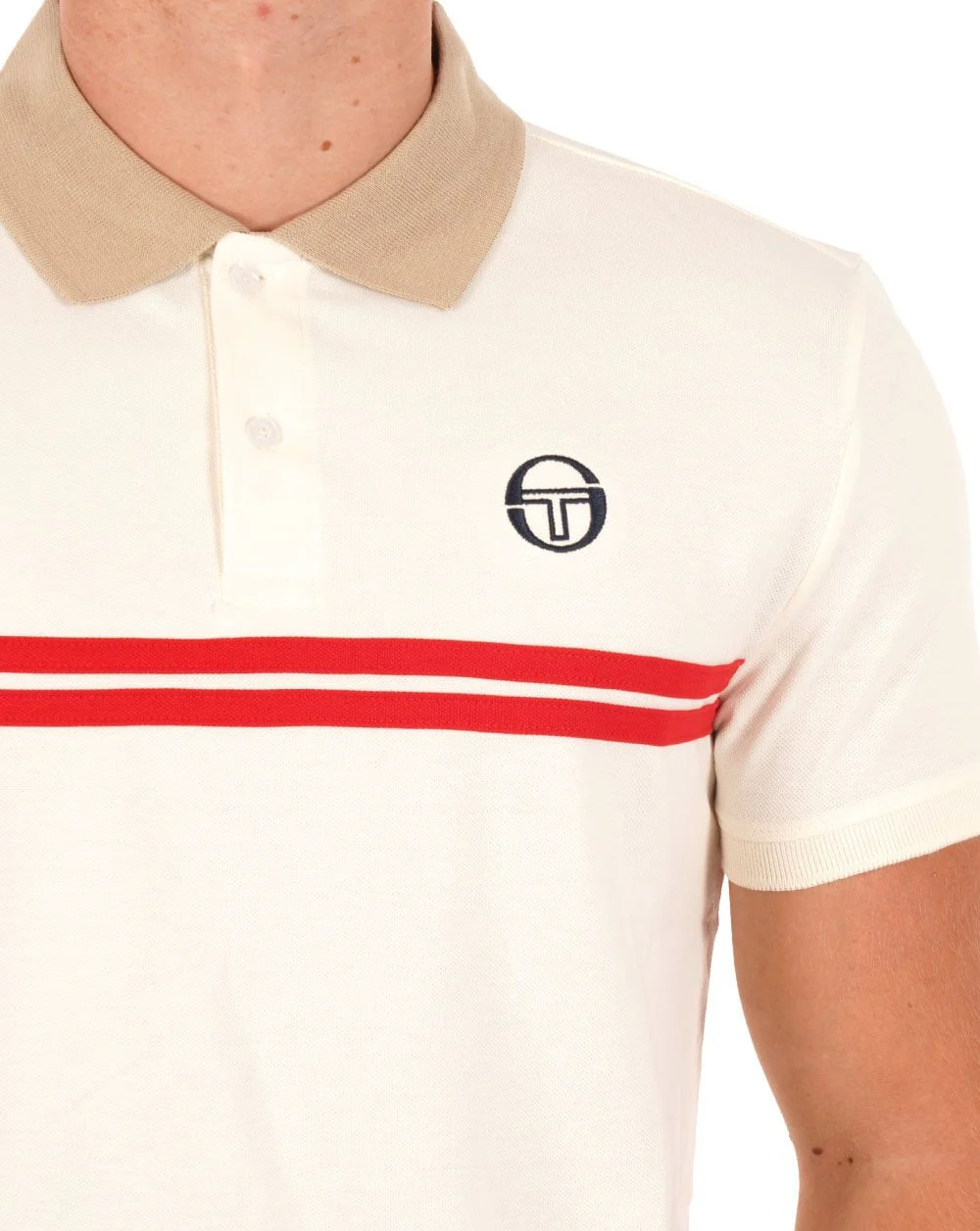 Sergio Tacchini Supermac Polo Shirt Gardenia - Image 2