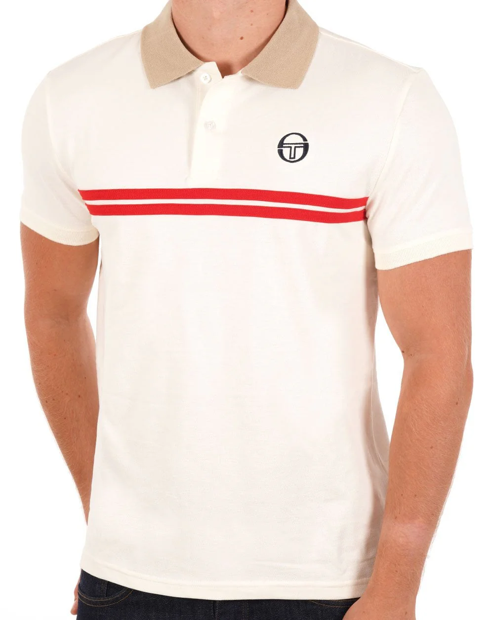 Sergio Tacchini Supermac Polo Shirt Gardenia - Image 3