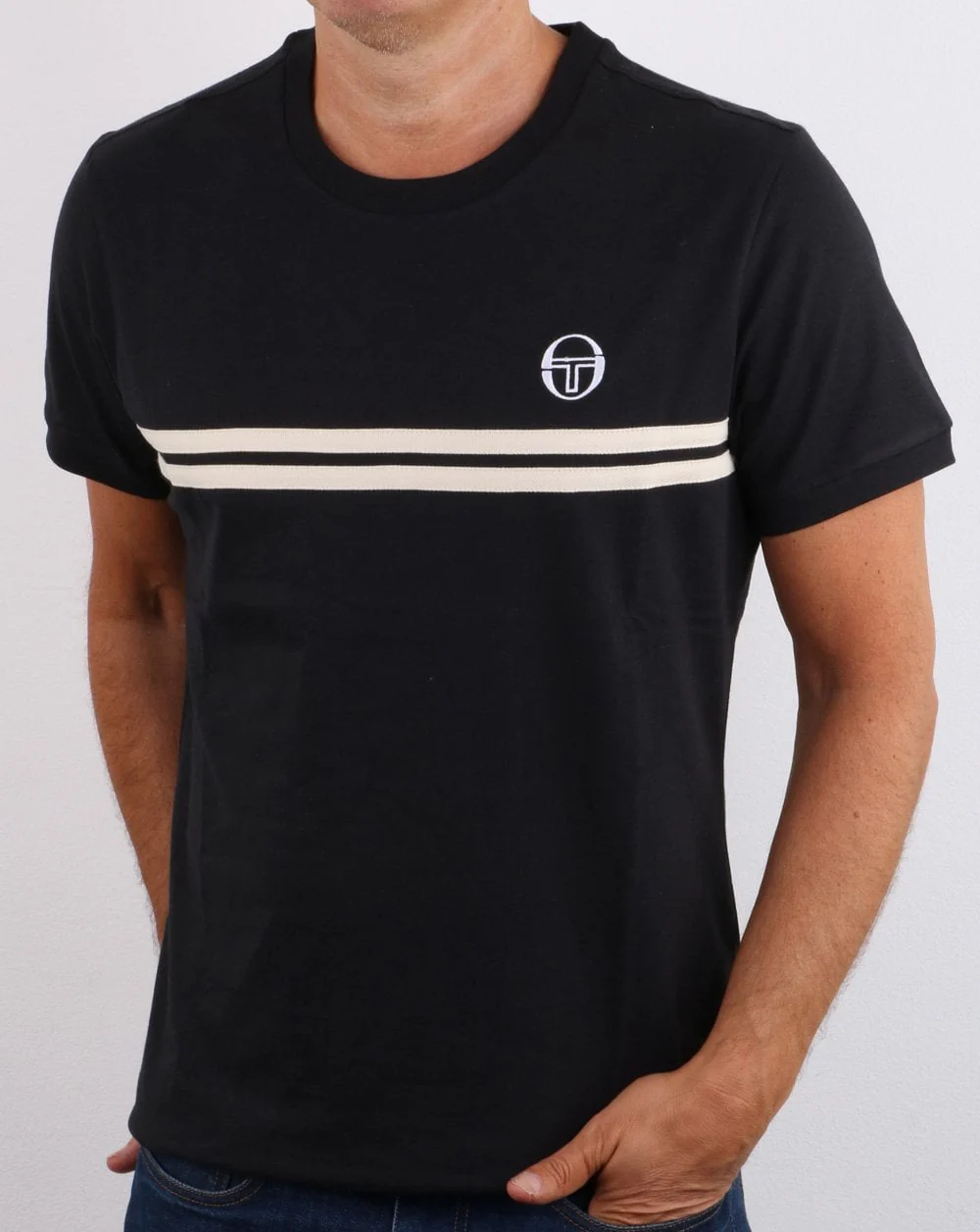 Sergio Tacchini Supermac T-shirt Black/Ecru
