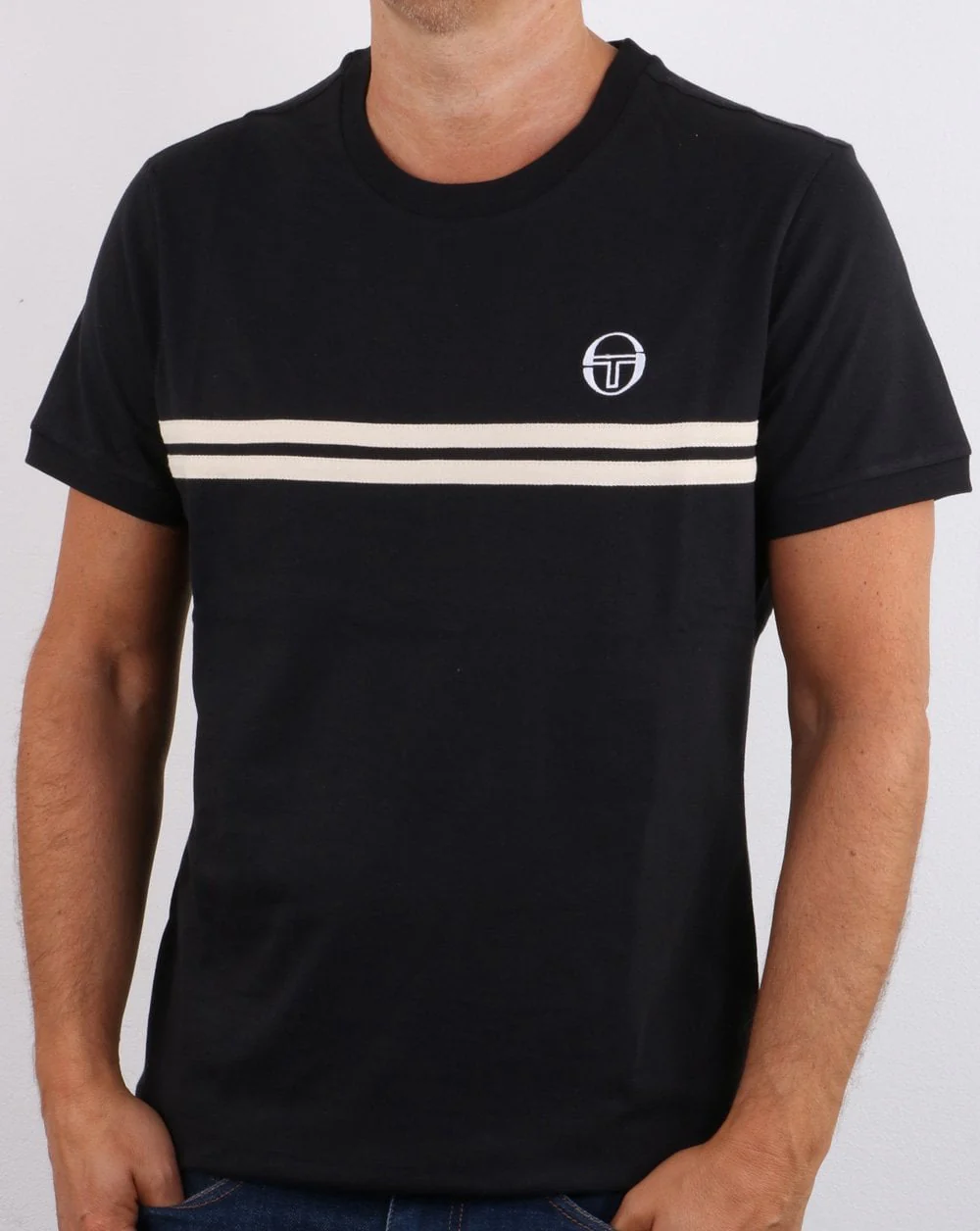 Sergio Tacchini Supermac T-shirt Black/Ecru - Image 2