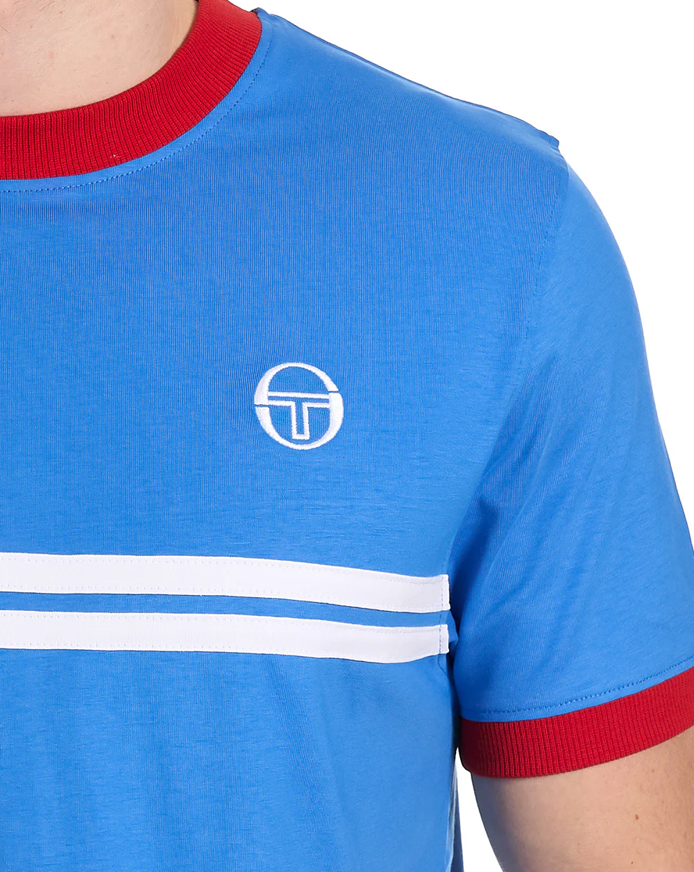 Sergio Tacchini Supermac T Shirt Blue / Red - Image 3