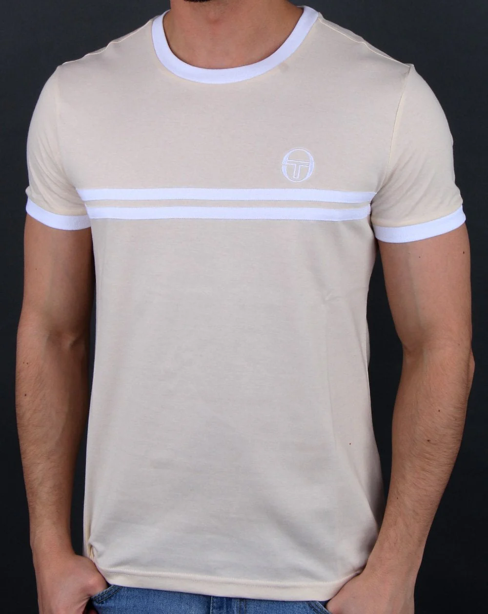 Sergio Tacchini Supermac T-shirt Ecru/White