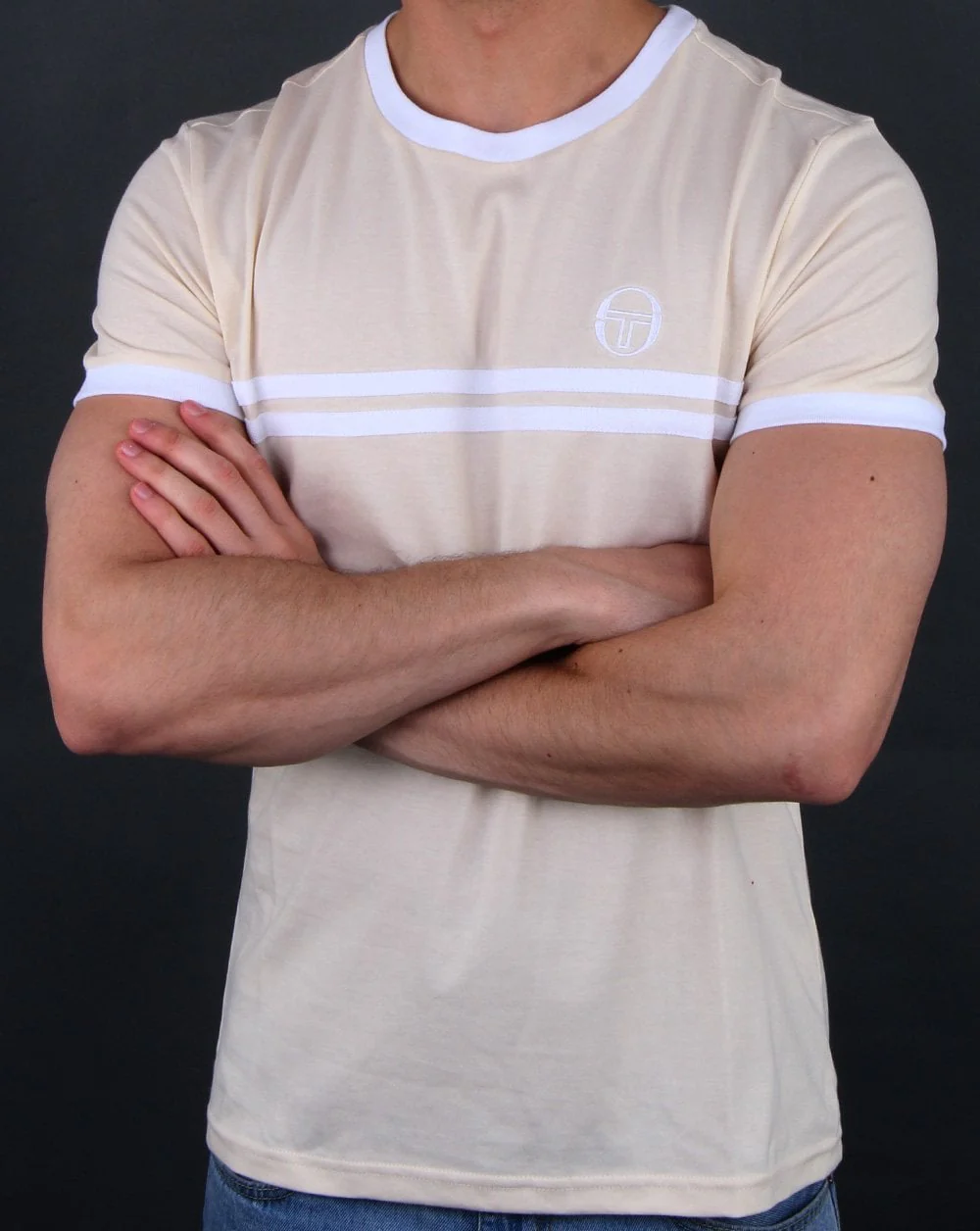 Sergio Tacchini Supermac T-shirt Ecru/White - Image 3