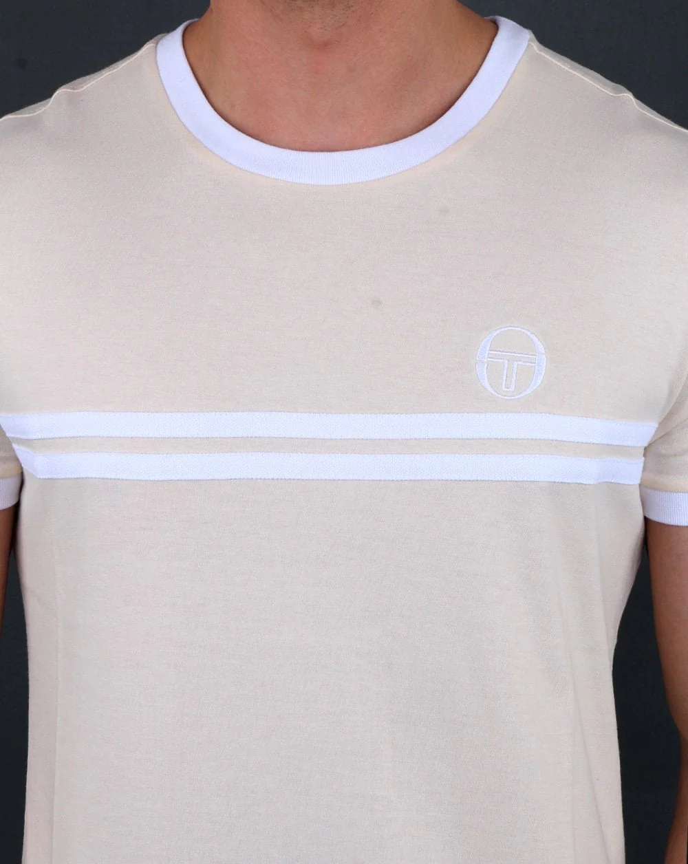 Sergio Tacchini Supermac T-shirt Ecru/White - Image 4