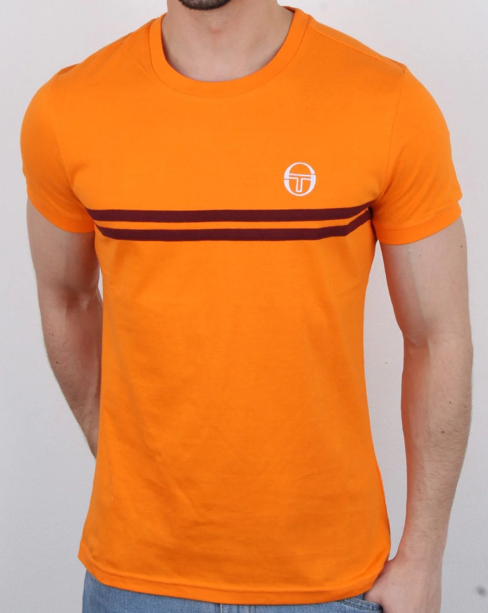 Sergio Tacchini Supermac T-shirt Orange/Bordeaux - Image 2
