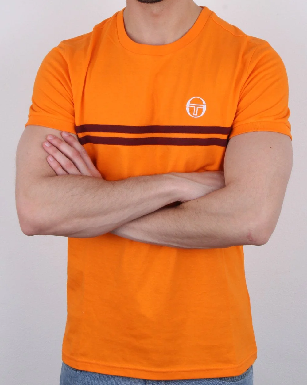 Sergio Tacchini Supermac T-shirt Orange/Bordeaux - Image 3