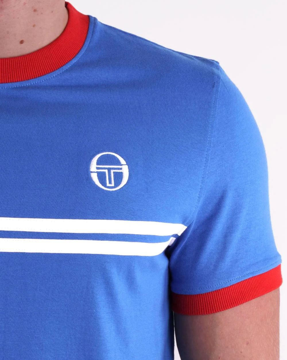 Sergio Tacchini Supermac T Shirt Royal / White - Image 2