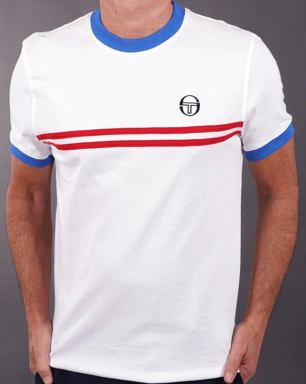 Sergio Tacchini Supermac T Shirt White/Red