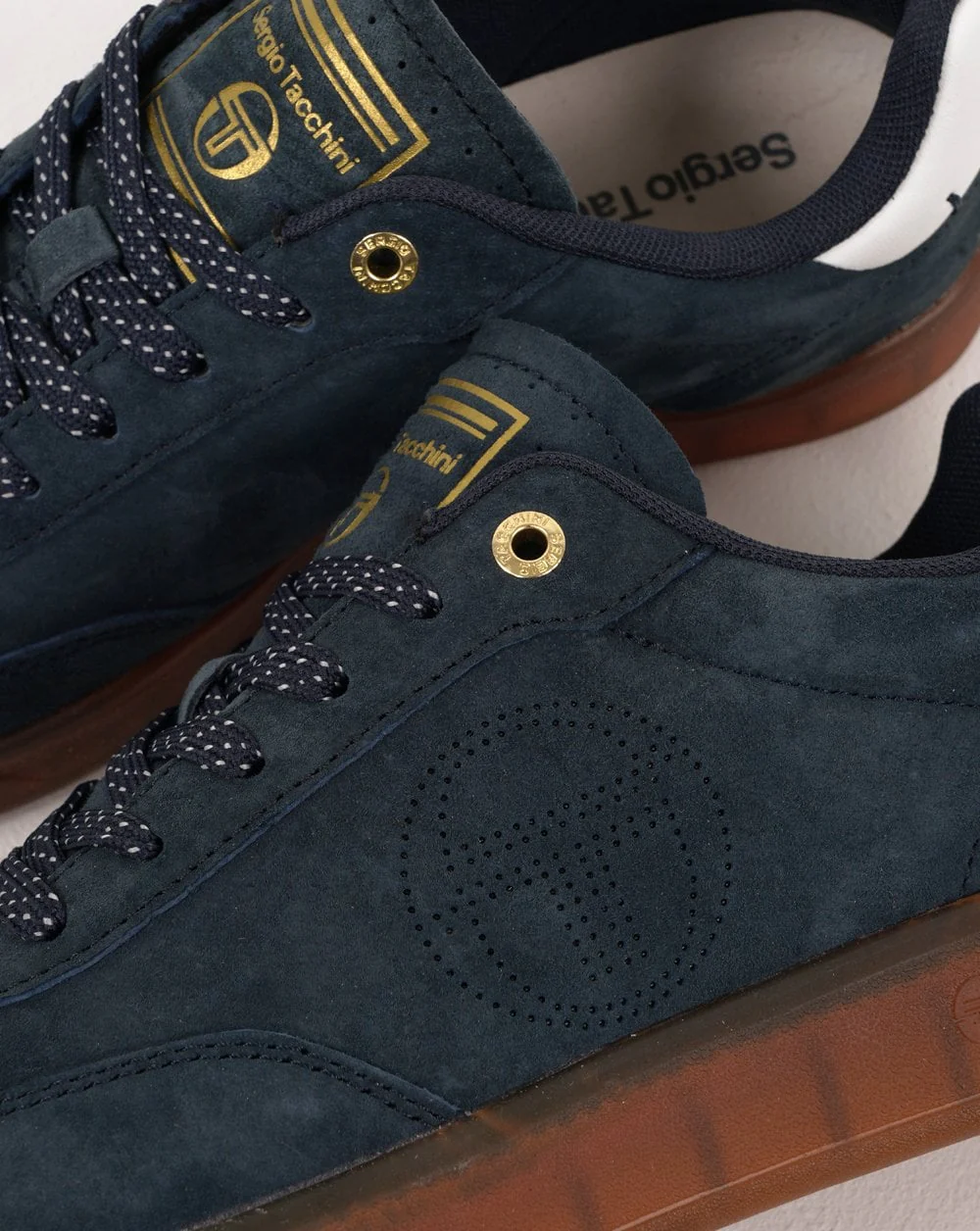 Sergio Tacchini Taormina Suede Trainers Navy - Image 3