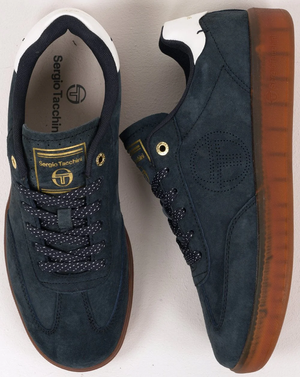 Sergio Tacchini Taormina Suede Trainers Navy - Image 4