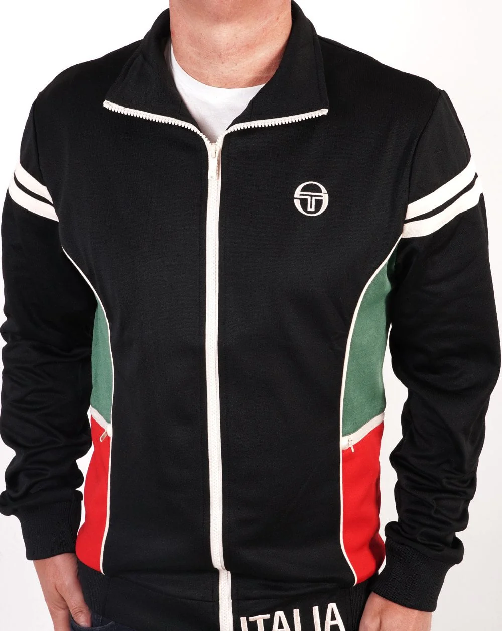 Sergio Tacchini Team Track Top Black - Image 3
