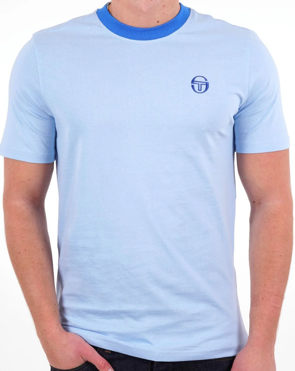 Sergio Tacchini Terme T Shirt Sky Blue