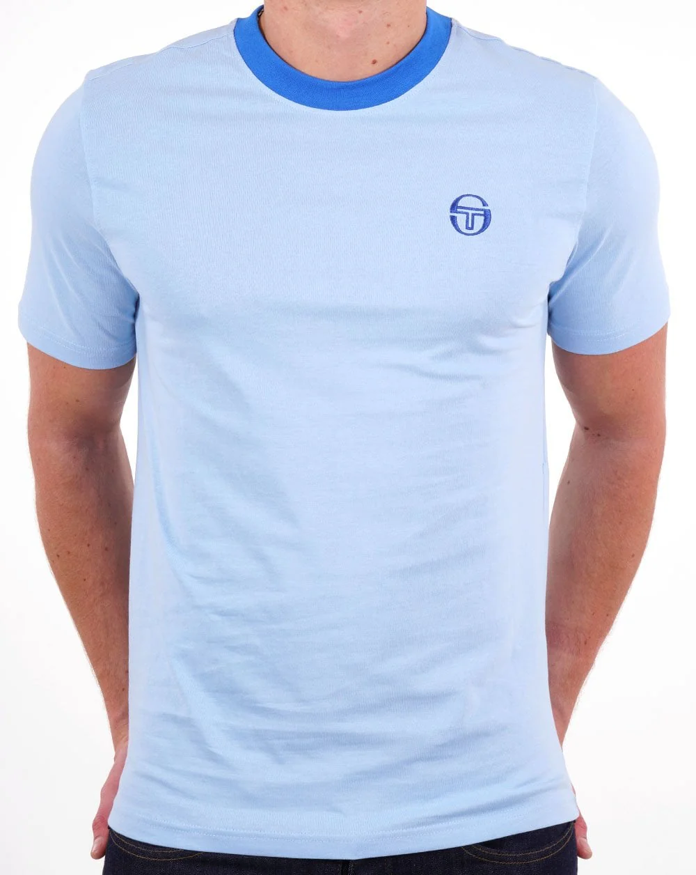 Sergio Tacchini Terme T Shirt Sky Blue - Image 3