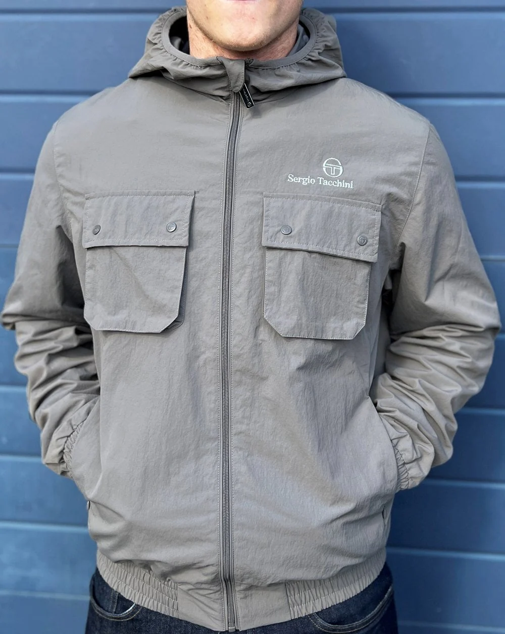 Sergio Tacchini Terrace Pocket Jacket Grey - Image 3