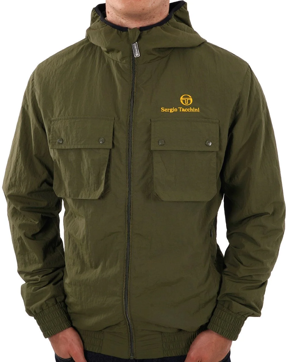 Sergio Tacchini Terrace Pocket Jacket Olive - Image 2