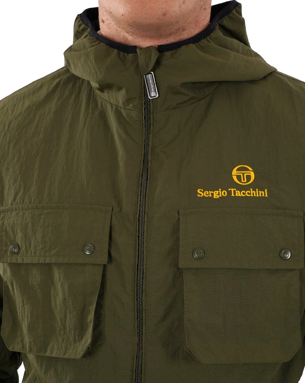 Sergio Tacchini Terrace Pocket Jacket Olive - Image 3