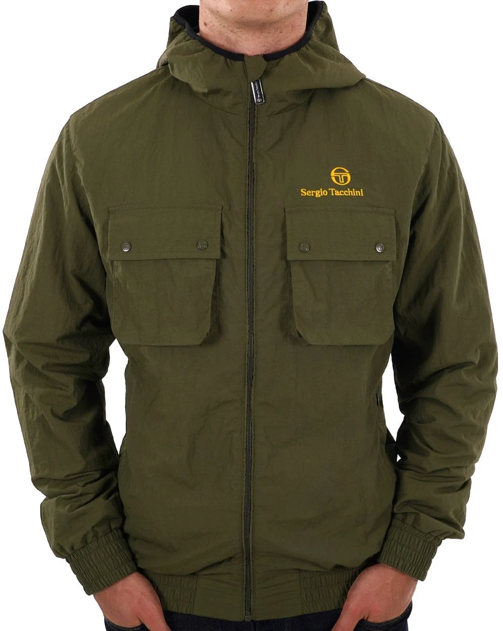 Sergio Tacchini Terrace Pocket Jacket Olive - Image 4