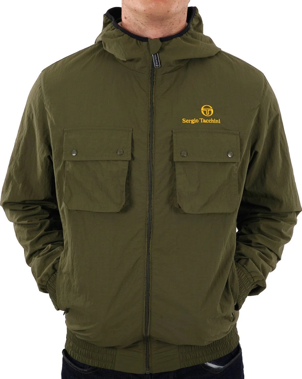 Sergio Tacchini Terrace Pocket Jacket Olive - Image 6