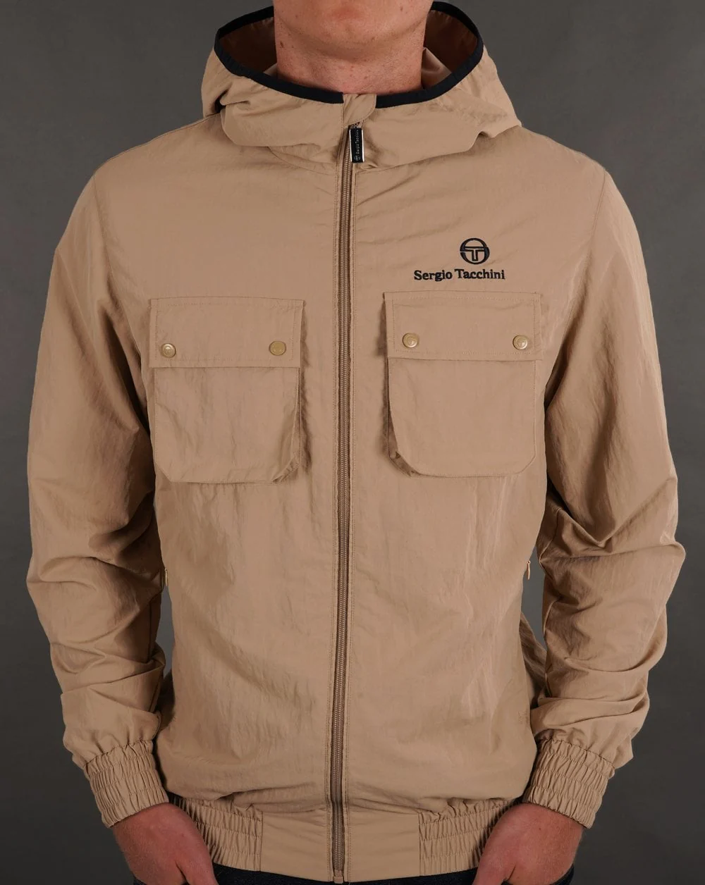 Sergio Tacchini Terrace Pocket Jacket Warm Sand - Image 3