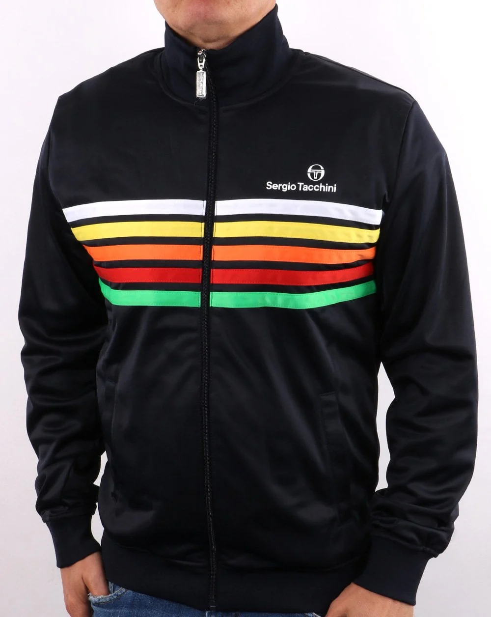 Sergio Tacchini Varena 5 stripe Track Top Navy