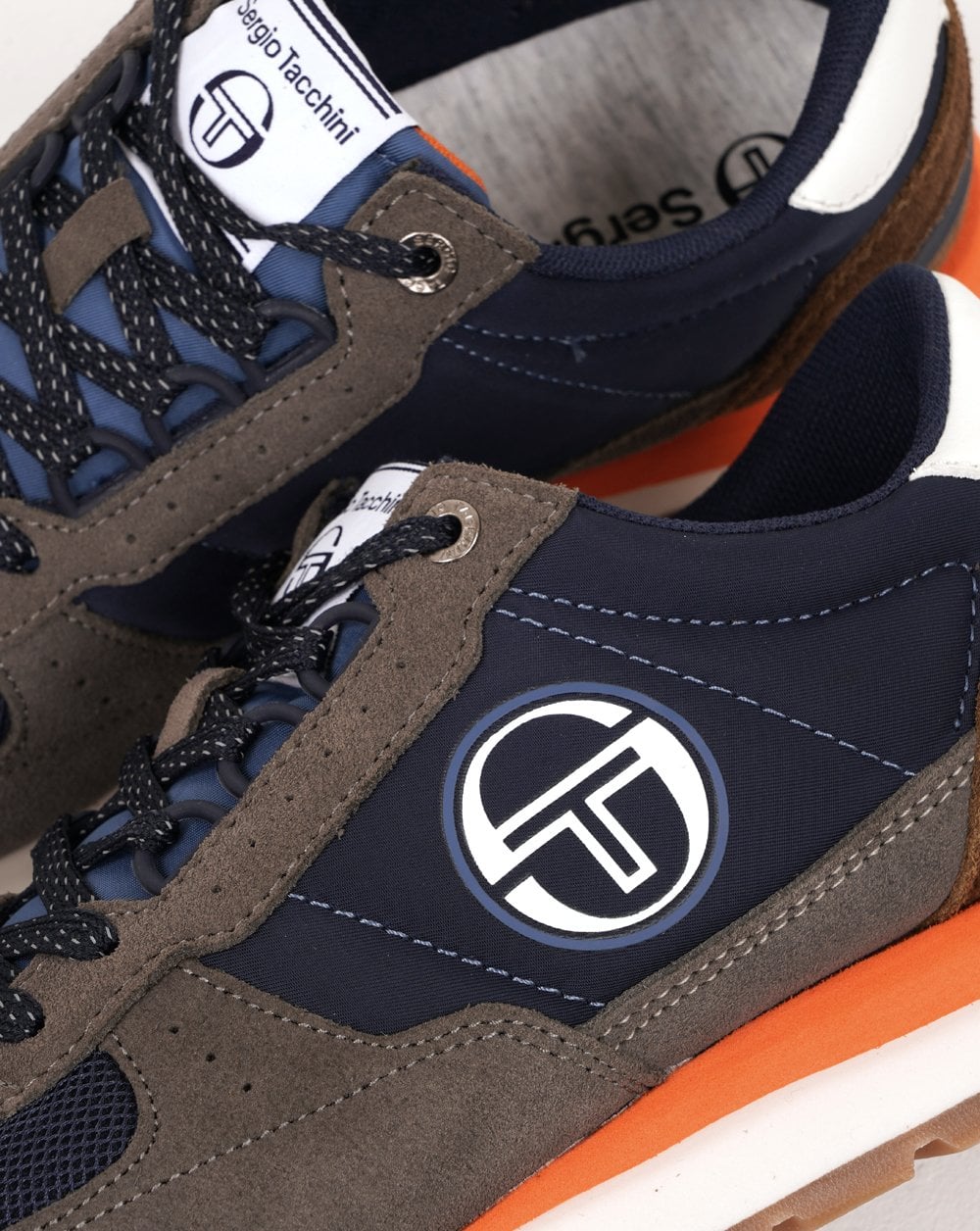 Sergio Tacchini Venezia Trainers Navy / Grey / Orange - Image 3