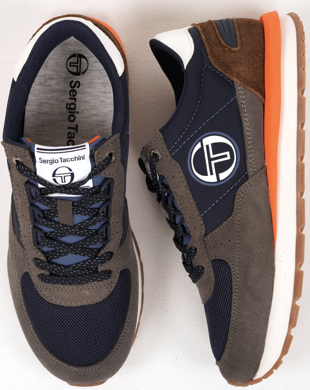 Sergio Tacchini Venezia Trainers Navy / Grey / Orange - Image 4