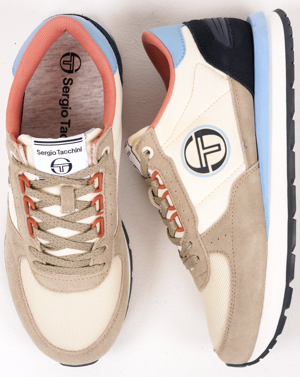 Sergio Tacchini Venezia Trainers Off White / Navy / Sky - Image 4