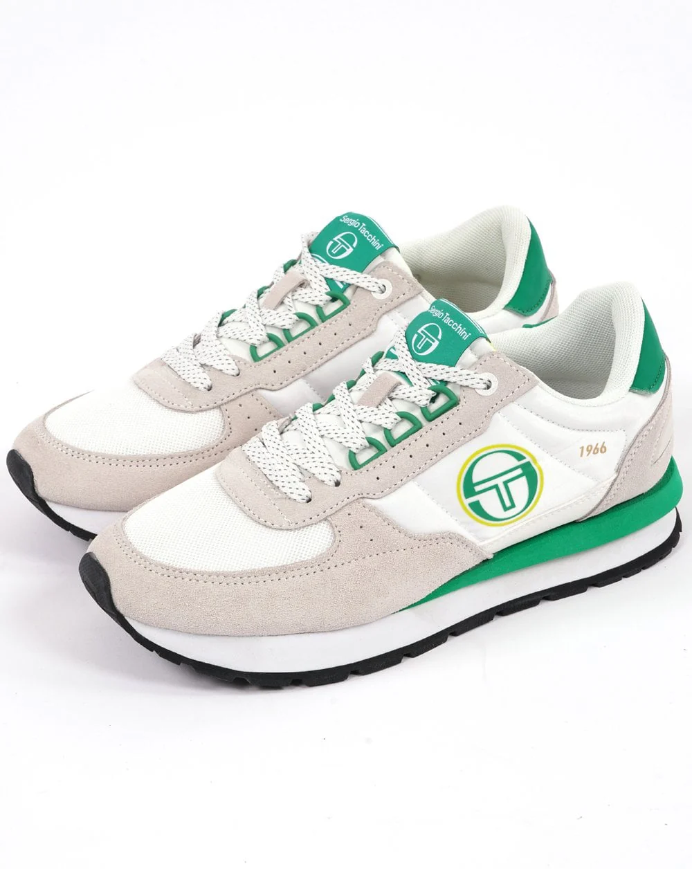 Sergio Tacchini Venezia Trainers White Green - Image 2