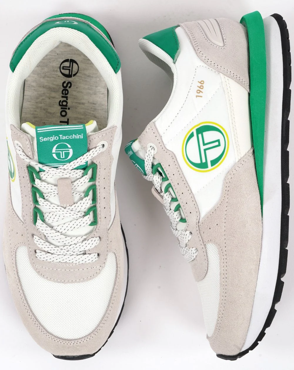 Sergio Tacchini Venezia Trainers White Green - Image 4