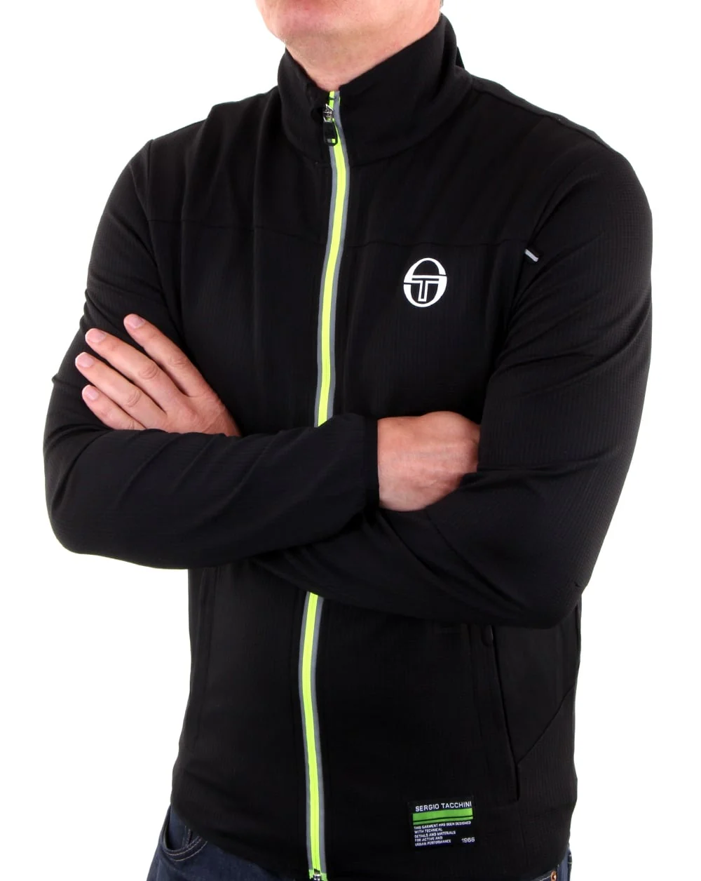 Sergio Tacchini Vinson Track Top Black/white - Image 2