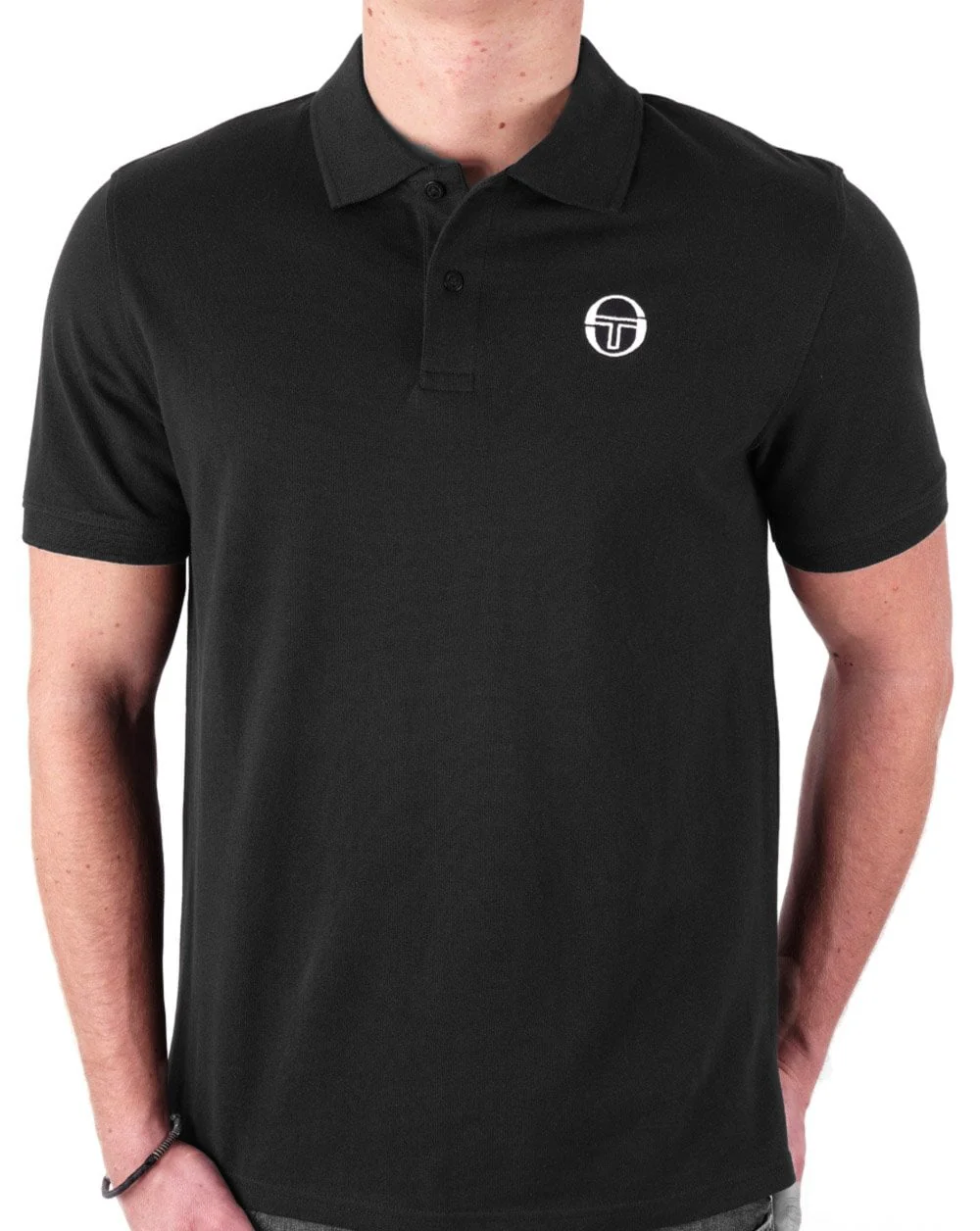 Sergio Tacchini Vitro Polo Shirt Black - Image 3