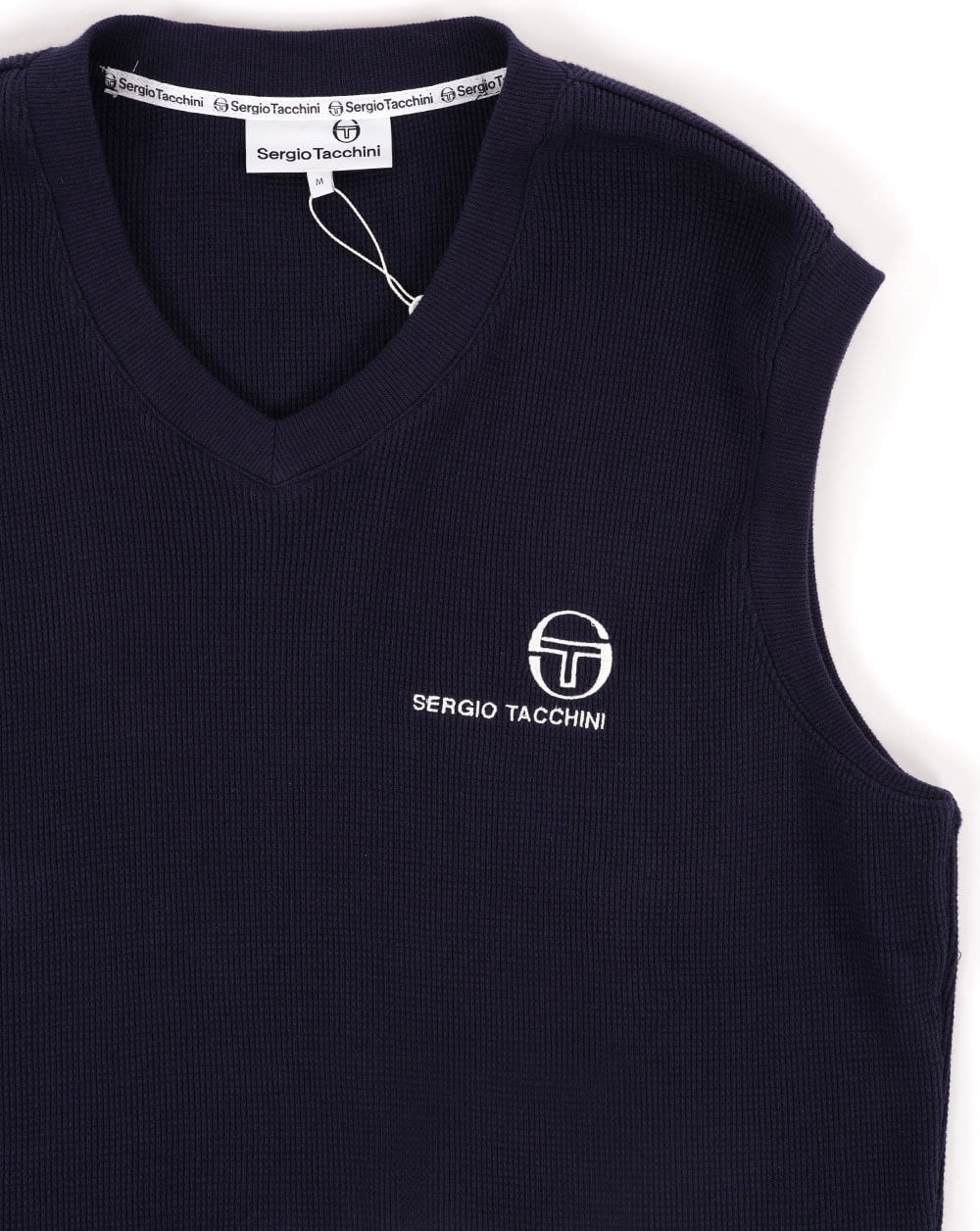 Sergio Tacchini waffle Tank Top Navy - Image 2