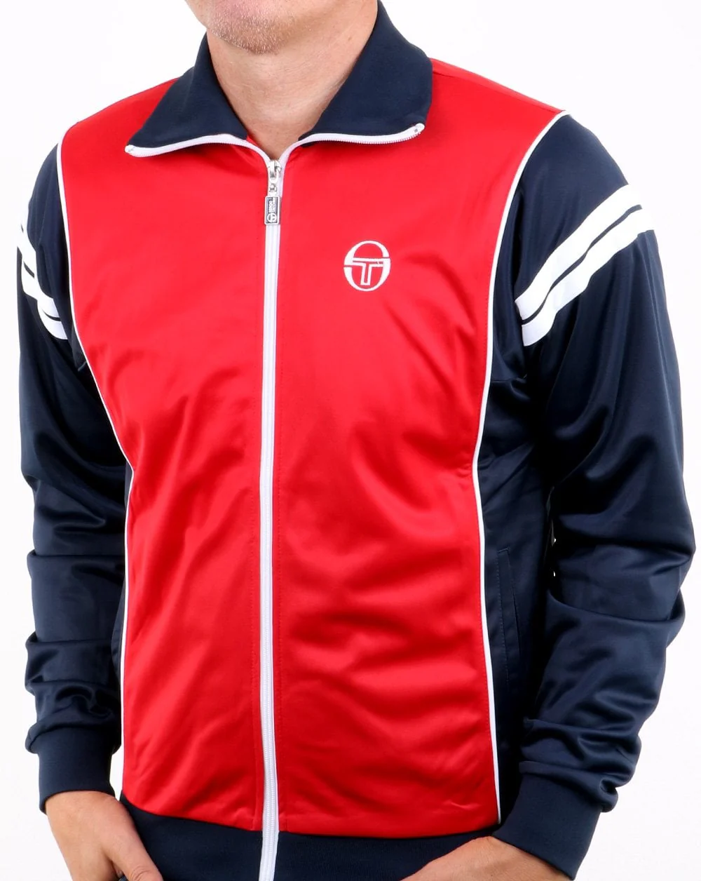Sergio Tacchini Winner Track Top Red/navy - Image 2