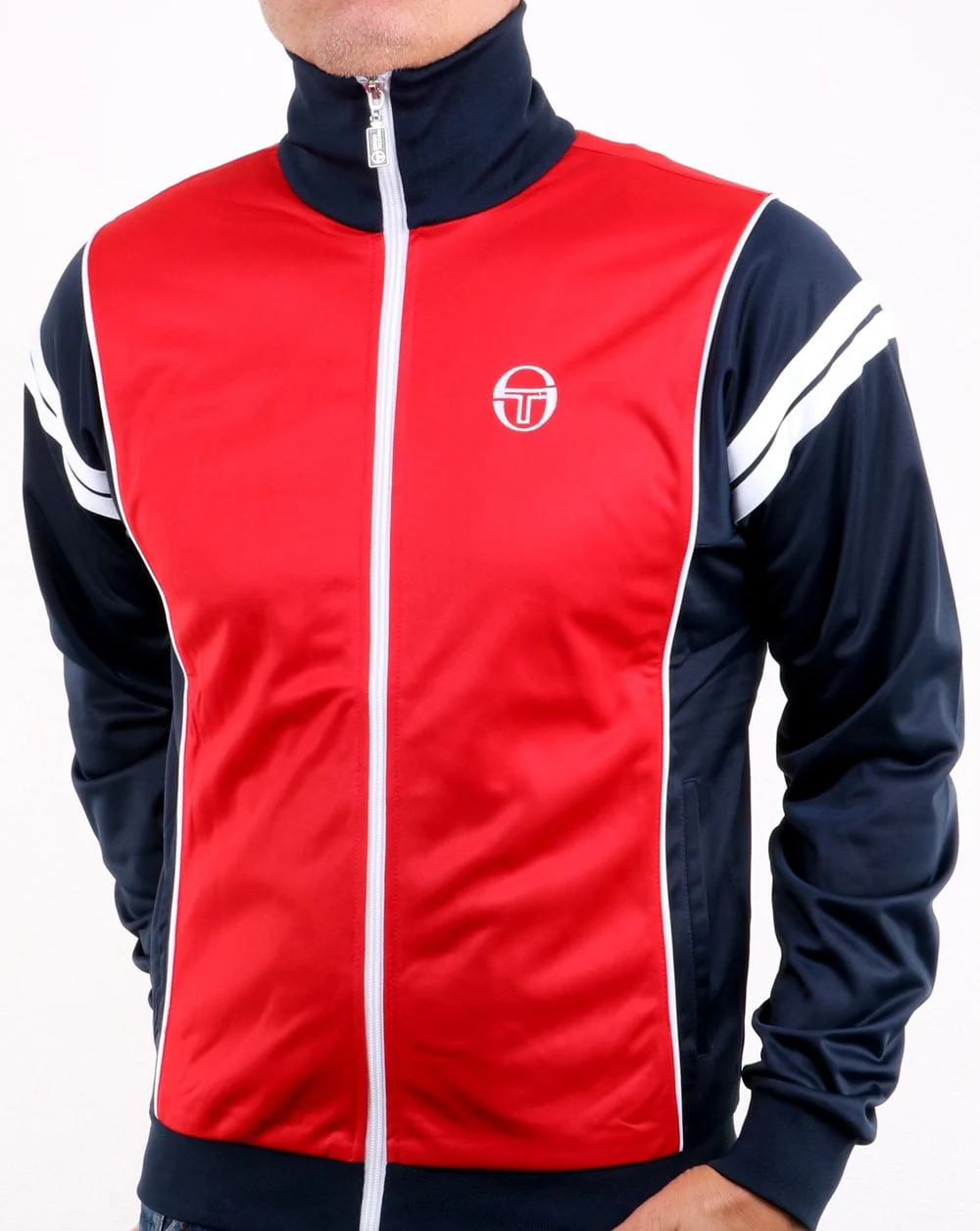 Sergio Tacchini Winner Track Top Red/navy - Image 3