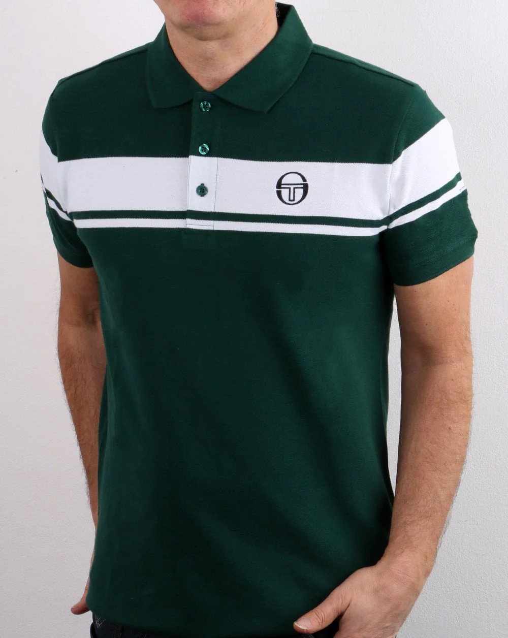 Sergio Tacchini Young Line Polo Shirt Deep Green - Image 2