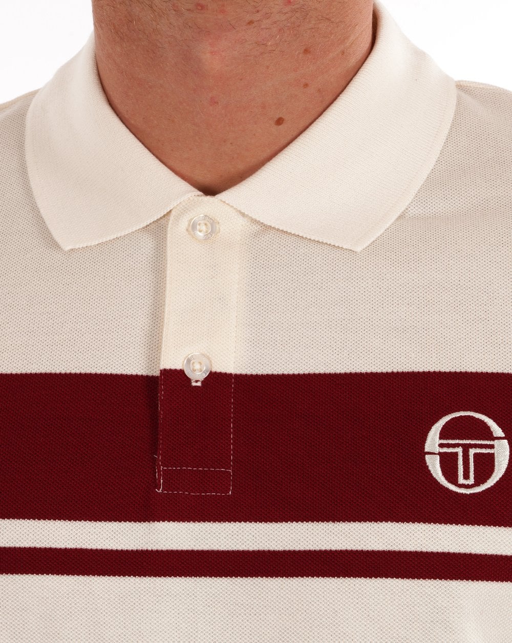 Sergio Tacchini Young Line Polo Shirt Gardenia Deep Red - Image 2