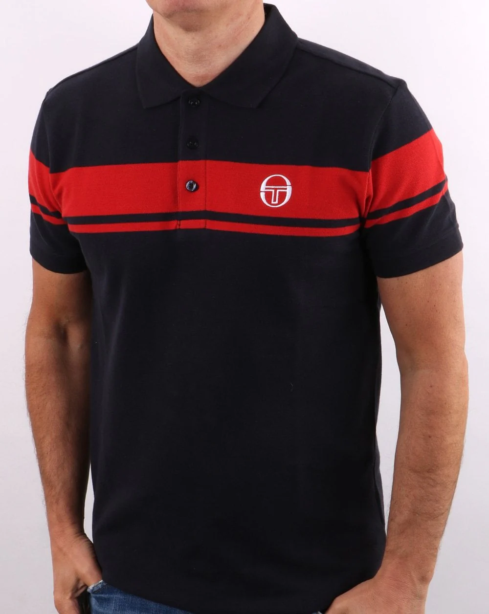 Sergio Tacchini Young Line Polo Shirt Navy/Red